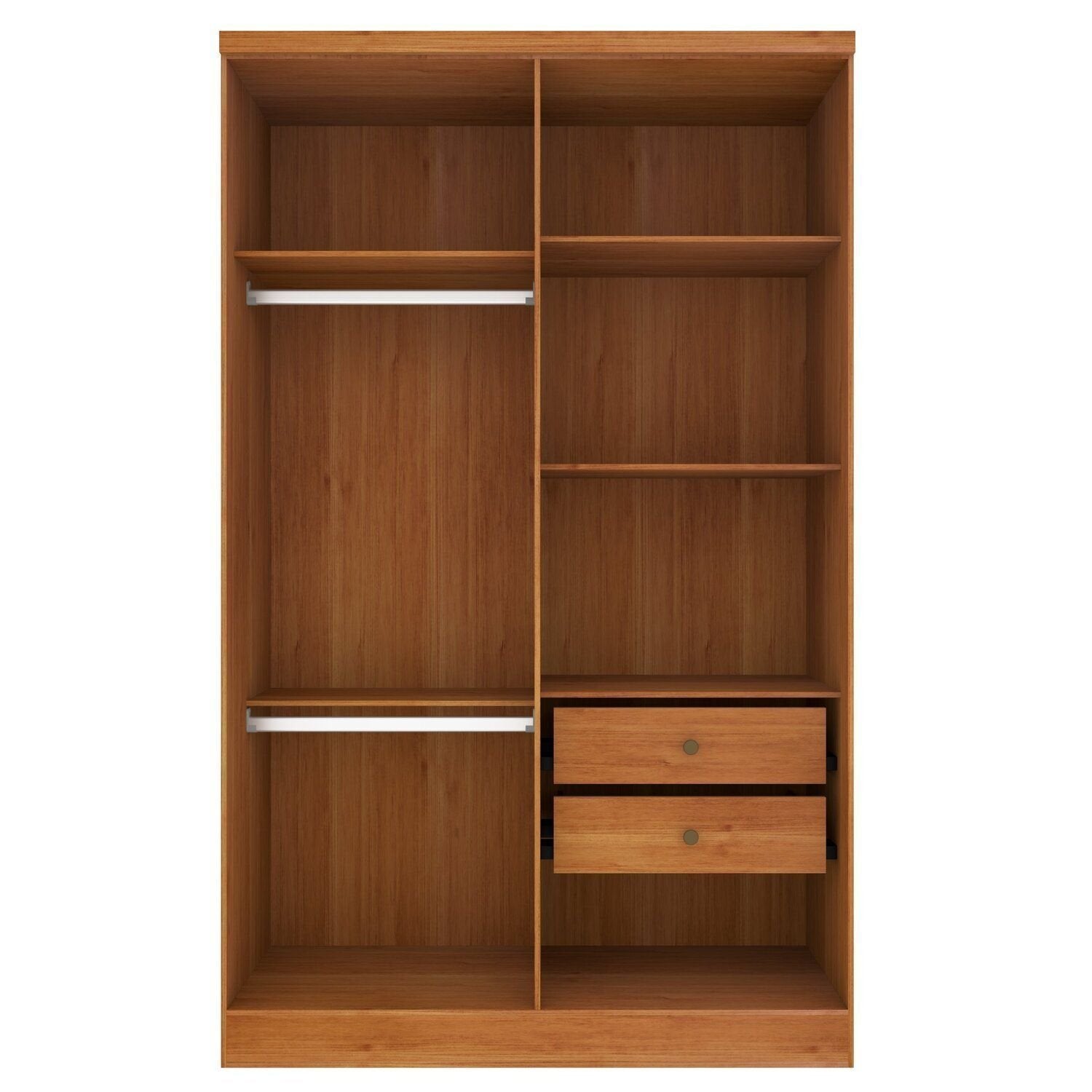 Quarto Infantil Completo com Guarda-Roupa Cômoda e Cama 100% MDF Harmonia Yescasa Bege/Cinamomo/Off