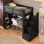Cama Office Multifuncional Solteiro Adulto Star Plus Casatema MadeiraOriginals Preto