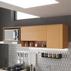 Armário Aéreo de Cozinha 190cm 2 Portas Alice Yescasa Laranja/Angelin Premium