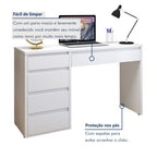 Escrivaninha 100% MDF Berlim 5 Gavetas 136cm Yescasa