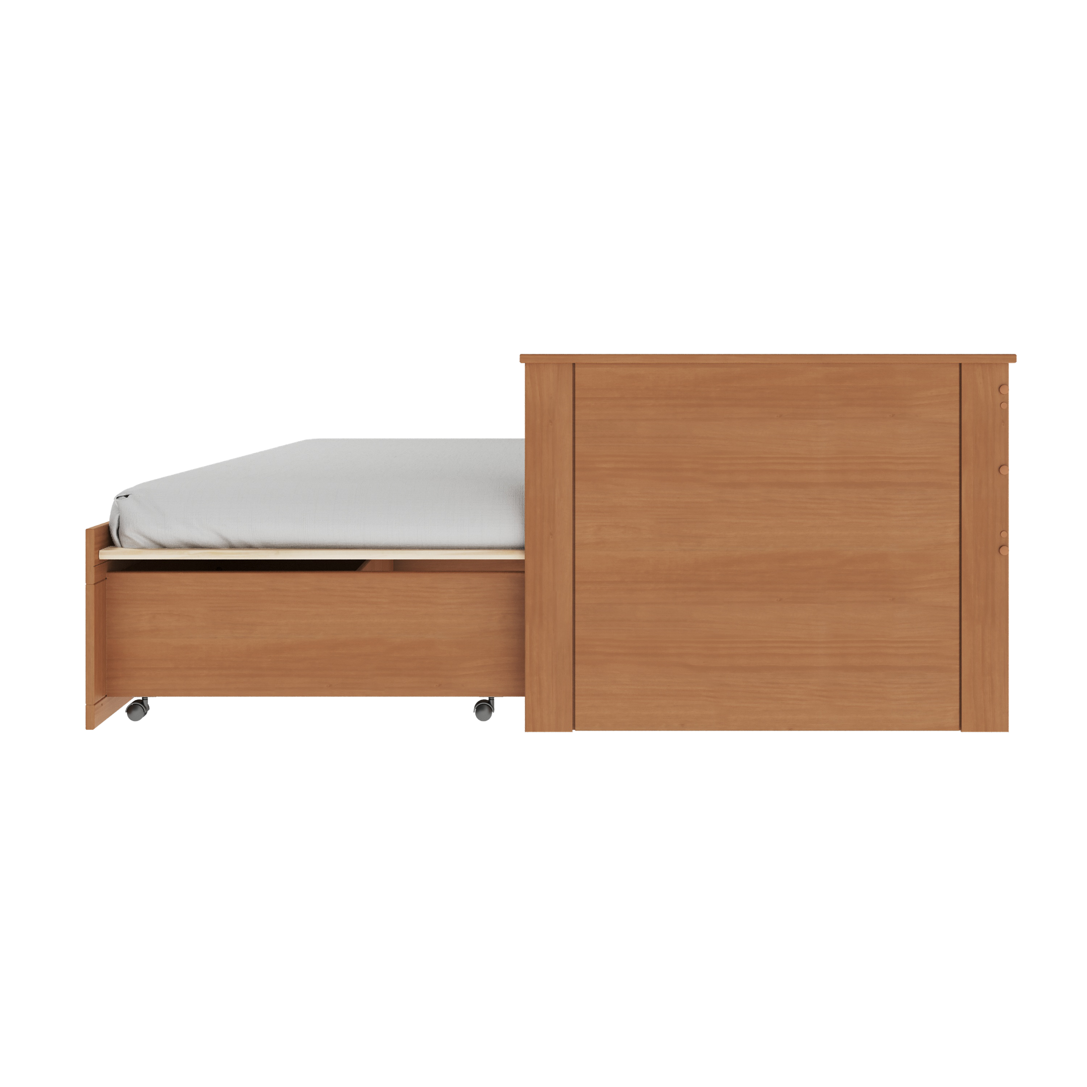Bicama Palino 90x190cm Madeira Maciça Inter Link Marrom/Amêndoa