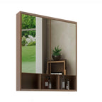 Espelheira para Banheiro Belizze Orla 80cm 2 Portas Marrom/Noce