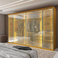 Guarda-Roupa Casal 6 Portas 8 Gavetas Reflecta Cumaru Yescasa 100% MDF Marrom/Marrom