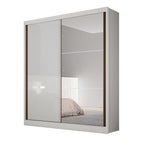 Guarda-Roupa Solteiro 2 Portas 3 Gavetas Toronto Novo Horizonte 100% MDF Branco