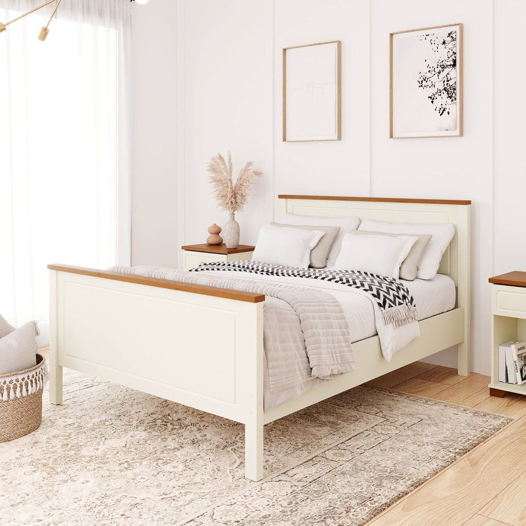 Cama Casal Ananda CabeCasa MadeiraOriginals Branco/Off-White/Mel