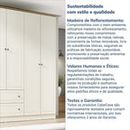 Guarda-Roupa Casal 4 Portas 2 Gavetas Ananda CabeCasa Bege/Offwhite