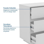Escrivaninha em L ou Reta Oring 6 Gavetas 230cm CabeCasa MadeiraOriginals