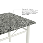 Conjunto Sala de Jantar Mesa Retangular Tampo Granito com 4 Cadeiras Monique Artefamol