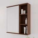 Espelheira para Banheiro MGM Móveis Treviso 1 Porta 3 Prateleiras 55,8cm Branco