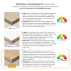 Escrivaninha Mesa Escritório Angular em L ME4116 157,3cm Tecno Mobili