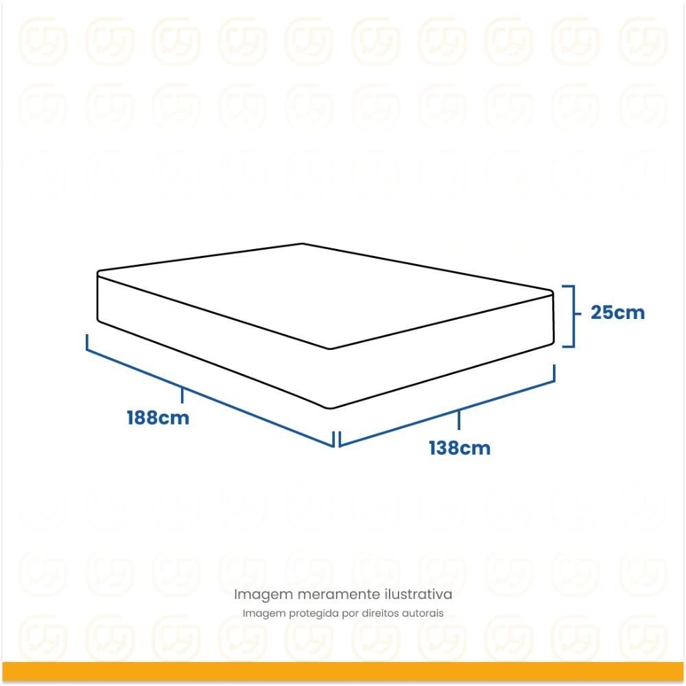 Colchão Casal Molas Ensacadas Ortobom Airtech SuperPocket Antiácaro 138x188x25cm