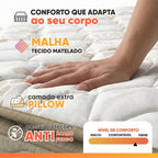 Cama Box Baú Colchão Casal Queen Probel Guarda Costas Max Pillow Top 158x198x81cm Bege