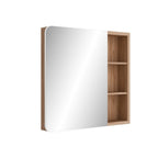 Conjunto para Banheiro Gabinete com Pés Cuba e Espelheira Madri Móveis Bosi 80cm Branco/Tauari