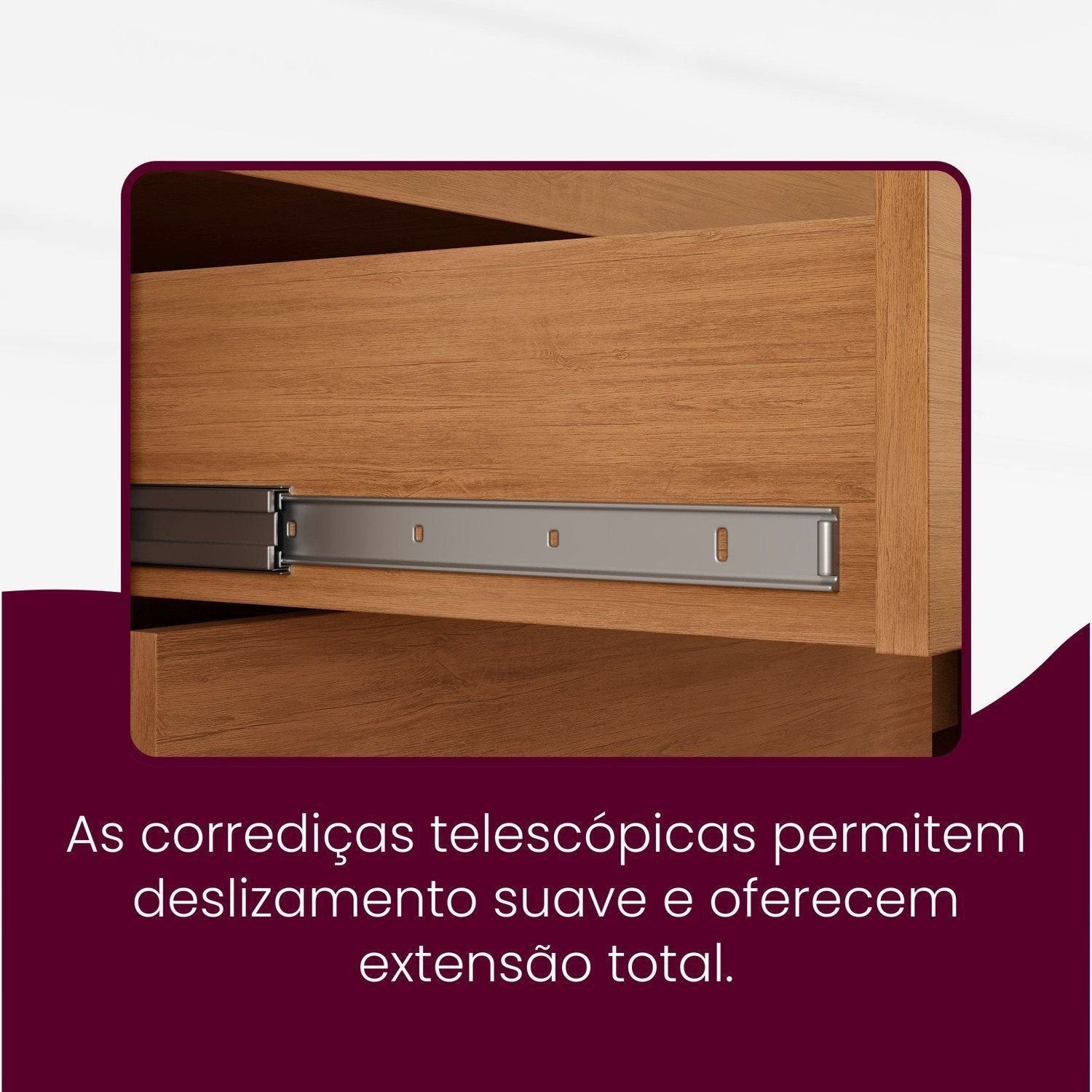 Guarda-Roupa Casal Coliseu 6 Portas 6 Gavetas 100 MDF Moderna Mobília Naturalle