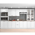 Cozinha Completa Modulada Unna Yescasa 6 Peças 15 Portas 2 Gavetas Paneleiro Nicho Branco
