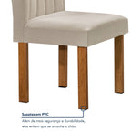 Conjunto Sala de Jantar Mesa Tampo Redondo Vidro Kansas 100cm com 4 Cadeiras Arizona Cel Móveis