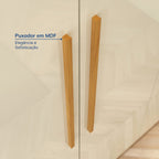 Guarda-Roupa Casal 6 Portas Carnaúba CabeCasa MadeiraOriginals 100% MDF Marrom/Marrome/Off White
