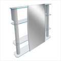 Espelheira Slip I Sobrepor Cris Metal Plus 1 Porta 80cm Prata