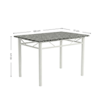 Conjunto Sala de Jantar Mesa Retangular Tampo Granito com 4 Cadeiras Monique Artefamol