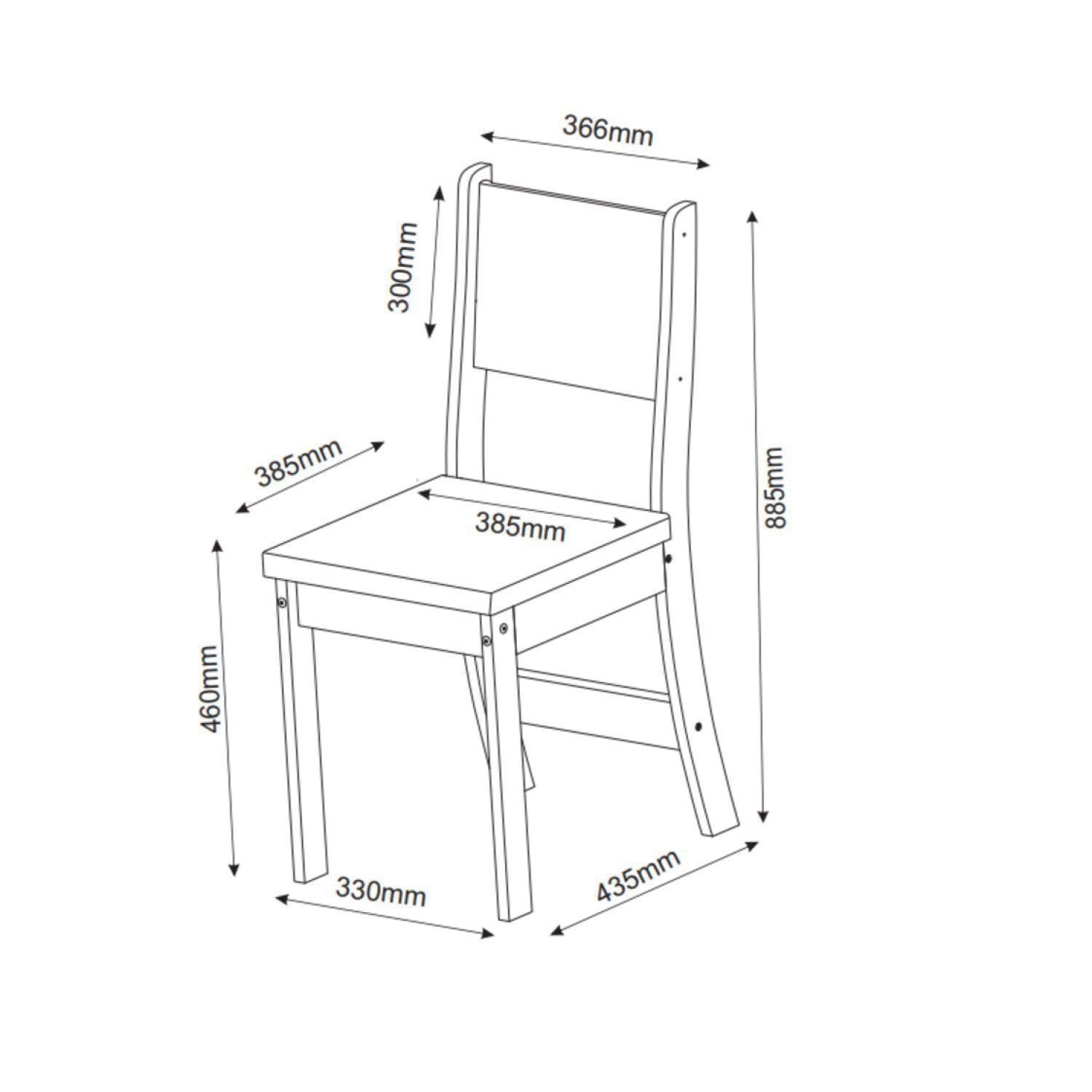 Conjunto Sala de Jantar Mesa Chilli 90cm Tampo Redondo com 4 Cadeiras Sol Viero