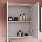 Armário Espelheira para Banheiro Cewal MM871648418 50cm 2 Portas Branco