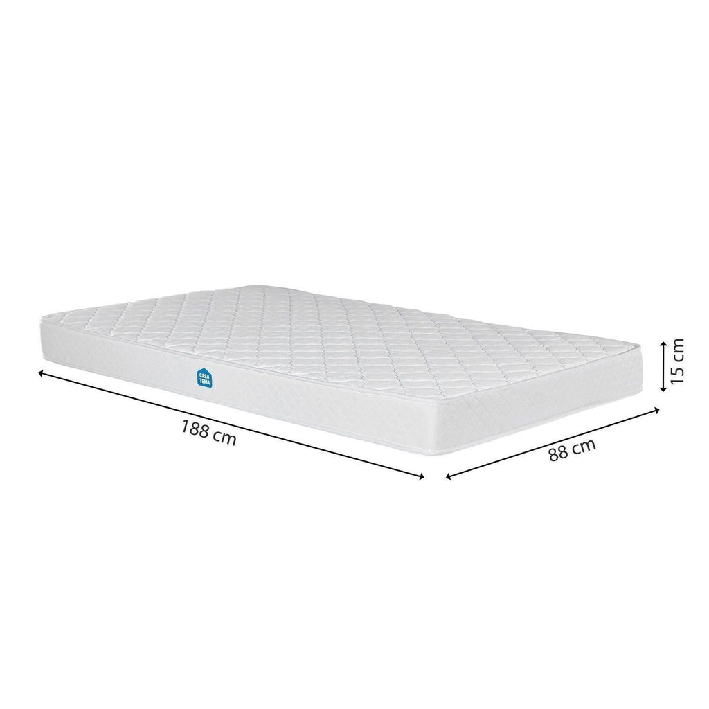 Colchão Solteiro Espuma D23 Nuvem Casatema MadeiraOriginals Branco 88x188x15cm