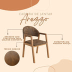 Conjunto Mesa de Jantar Savana e 8 Cadeiras Arezzo Madeira Laminado Natural Área Gourmet