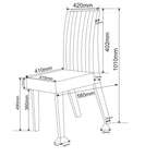 Conjunto Sala de Jantar Mesa Retangular Manuela 160x80 com 6 Cadeiras Yescasa