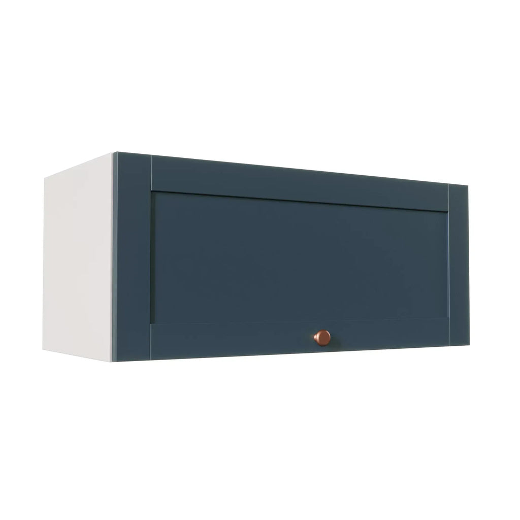 Armário Aéreo Porta Basculante 80cm Arizona CabeCasa MadeiraOriginals Azul/Branco