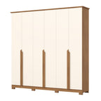 Guarda-Roupa Casal 6 Portas 6 Gavetas Andréas Henn Off White/Nature