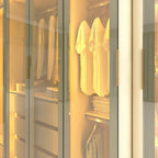 Guarda-Roupa Modulado Reflecta Innova 100% MDF Bege/Off White 339,2cm x 240cm Mod 015 Gelius Móveis
