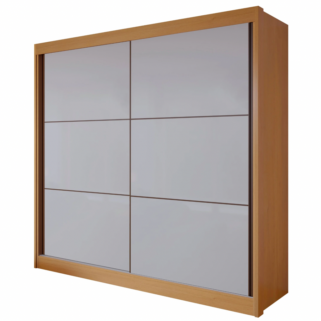 Guarda-Roupa Casal 2 Portas 6 Gavetas Hawai D Doro MDF Marrom/Cinamomo/Off White