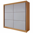 Guarda-Roupa Casal 2 Portas 6 Gavetas Hawai D Doro MDF Marrom/Cinamomo/Off White