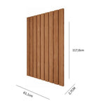 Gabinete Suspenso com Cuba, Painel Ripado e Espelheira 60cm Mari Espresso Móveis Bege/Cappuccino