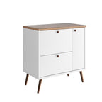 Conjunto para Banheiro Gabinete com Pés Cuba e Espelheira Madri Móveis Bosi 80cm Branco/Tauari