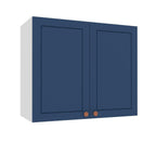 Armário Aéreo 2 Portas 80cm Pérola Yescasa Azul/Branco