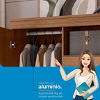 Cômoda para Quarto 2 Portas 4 Gavetas 1 Nicho Master Santos Andirá Marrom/Jatobá
