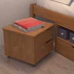 Cama Queen Multifuncional Madeira Maciça 6 Gavetas Charme Inter Link Marrom/Amendoa