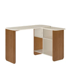 Escrivaninha Mesa Escritório Nomad 4 Nichos 1 Porta 114cm Artely Cinamomo e Off White