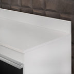 Balcão Gabinete Cozinha 180cm com Tampo Dallas Branco Lumil Móveis