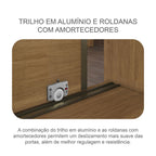 Guarda-Roupa Casal 3 Portas 6 Gavetas Soberano Novo Horizonte 100% MDF Marrom/Cumaru Fendi