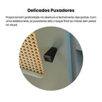 Kit 3 Peças Sala de Estar Charlotte Rack para TV Até 75 Polegadas Mesa de Centro e Apoio Espresso Móveis Carvalho/Menta