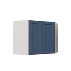 Armário Aéreo de Canto Oblíquo 80cm Arizona CabeCasa MadeiraOriginals Azul/Branco