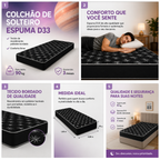 Colchão Solteiro Espuma D33 Jupiter Firme Poliéster 88x188x12cm