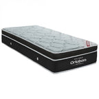 Colchão Solteiro Molas Ensacadas Ortobom Elegant Preto Branco 88x188x28cm