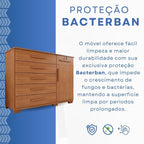 Cômoda para Quarto 1 Porta 6 Gavetas Jade Espresso Móveis Marrom/Cinamomo