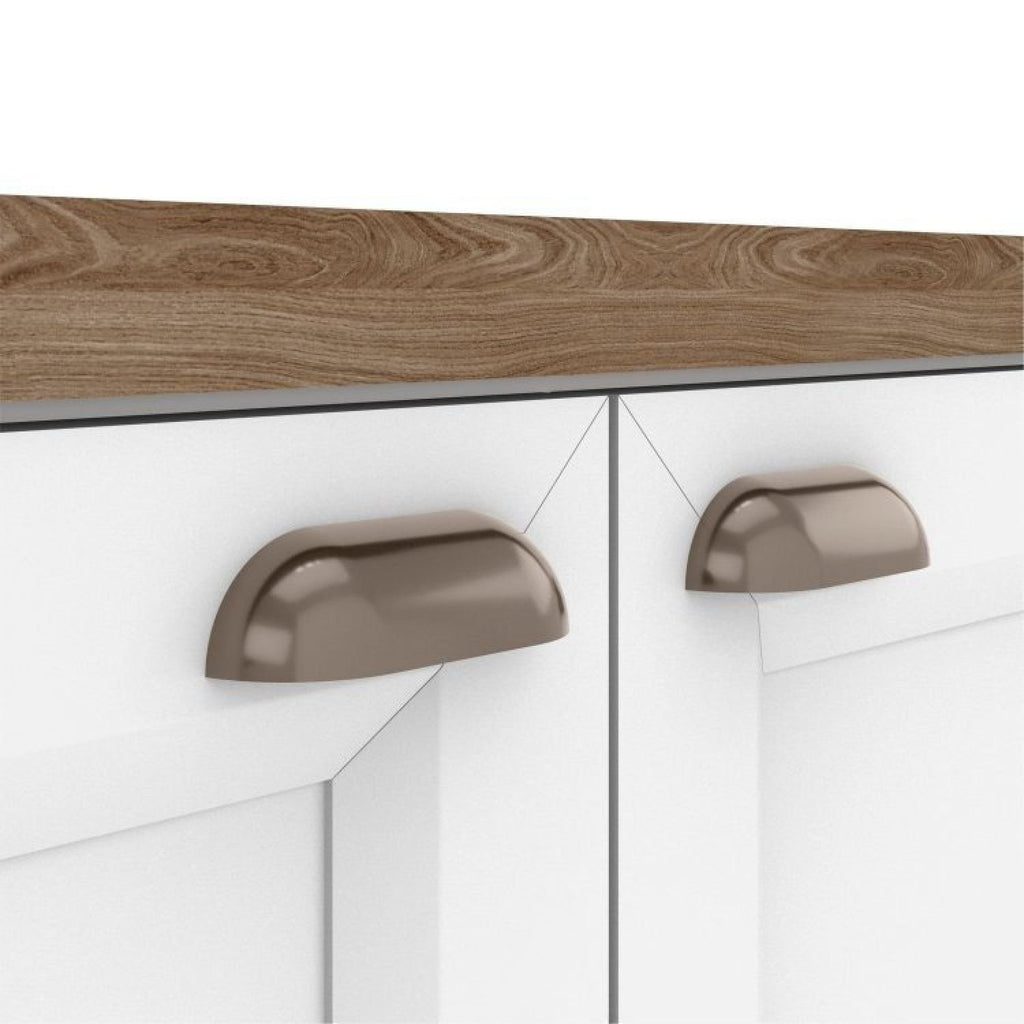 Cozinha Completa Modulada Unna Yescasa 6 Peças 15 Portas 2 Gavetas Paneleiro Nicho Branco
