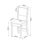 Conjunto de Jantar Mesa Retangular Jacarta com 6 Cadeiras Sol Viero Bege/Mel/Blonde/Marfim