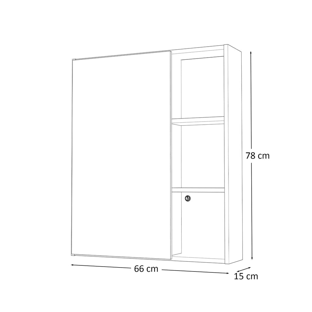 Espelheira para Banheiro Fabribam Sophia 66cm LED Catedral