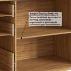 Balcão de Cozinha 2 Portas Basculantes 3 Gavetas com Tampo 120cm Vicenza Espresso Móveis Cinza/Amêndoa/Chumbo